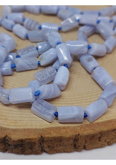 Bileklik Boy Yarım Dizi Kalsedon Taşı 7x12mm 49964 18cm Uzunluğundadır Çok Renkli