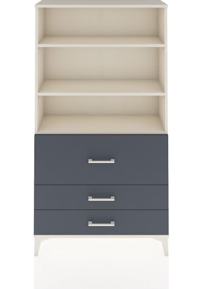 Arges Dolap 3 Raflı 3 Çekmeceli 88x30x163 Aytaşı-antrasit Aytaşı