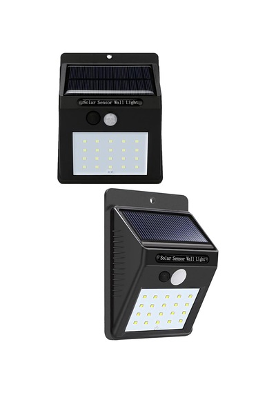 Güneş Enerjili Hareket Sensörlü Duvar Lambası 20 Led