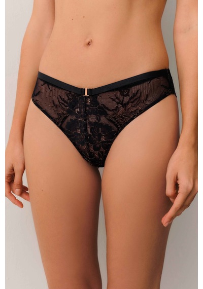 Suwen Pearl Dantelli Slip Külot St4447601012 Siyah