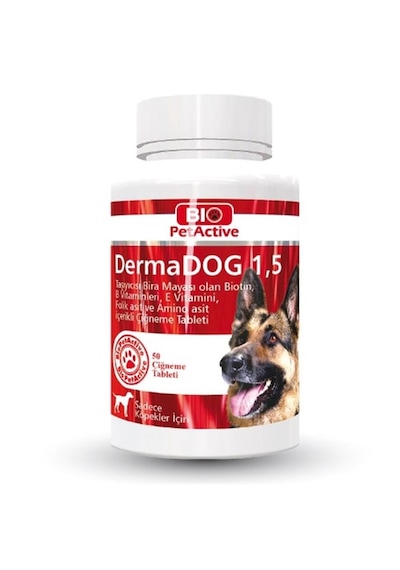 Bio Pet Active Dermadog Sarımsaklı Maya Çiğneme Tableti 50 Adet
