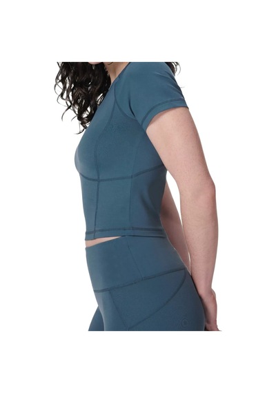 Sweaty Betty Sweaty Betty All Day Cropped Kadın Mavi Tişört 5133 Mavi