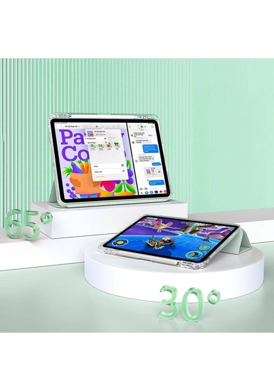 Apple İpad Air 13 2025 M3 Kılıf Magnetik Ayrılabilen Airbagli Zore Sliding Tablet Kılıfı Akıllı Uyandırma, Darbe Koruma, Apple Pencil Tutucu Lavender