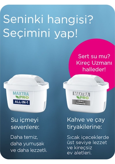 BRITA Maxtra Pro Kireç Uzmanı Yedek Su Arıtma Filtresi 3'lü