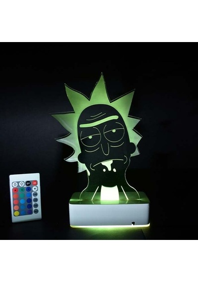 Rıck And Morty - Rıck - 3D 16 Renk Gece Lambası