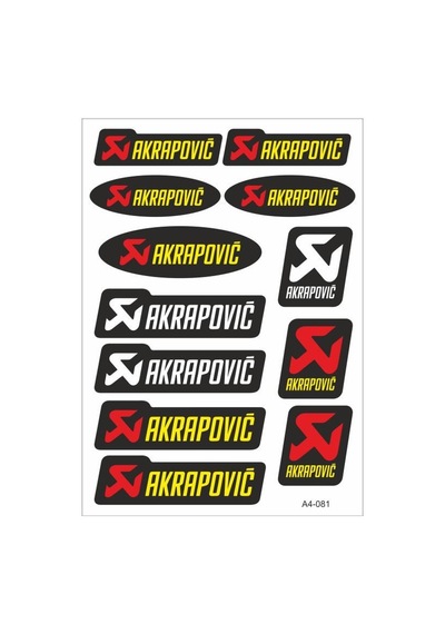 A4 Sticker Seti Akrapovic