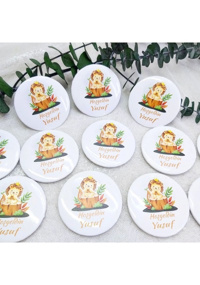 Aslancık Baskılı Açacak Magnet Yenidoğan Hediyelik 15 Adet