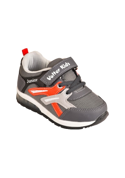 Mini Bonito Erkek Çocuk Cırtlı Bağcıklı Sneaker Günlük Spor Ayakkabı Gri