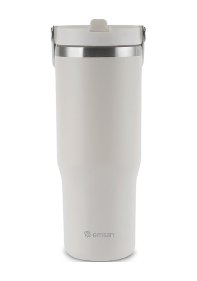 Emsan Star Ice Pipetli Çelik Sızdırmaz Termos Krem 900 Ml Krem
