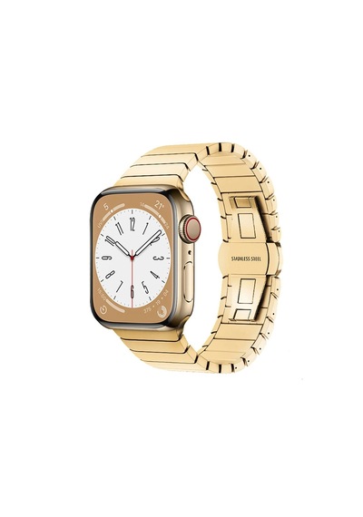 Newface Apple Uyumlu   Watch 42mm Kr413 Fine Steel Kordon - Gold
