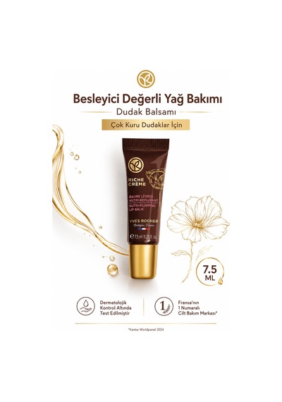 Yaşlanma Karşıtı Dudak Balsamı 7.5 Ml - 30 Değerli Yağ Ve Vitamin A Onarıcı Dudak Çevresi Bakımı