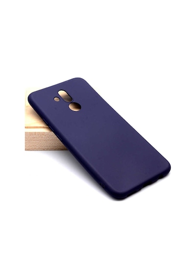 Noktaks - Huawei Uyumlu Huawei Mate 20 Lite - Kılıf Mat Renkli Esnek Premier Silikon Kapak - Lacivert