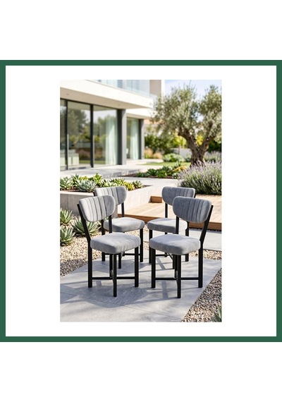 Bezos Sandalye 4 Adet Baby Face Kumaş Metal Ayak Modern Mutfak Sandalyesi Cafe Balkon Ofis Elma Bzs01 Çok Renkli