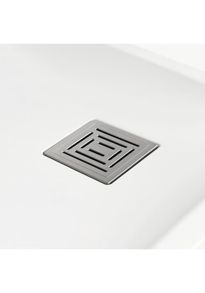 V-flow Kare 5606980 Duş Kanalı, Yandan Çıkışlı, 10x10 Cm, Dk 800 Kapak, Parlak Krom 508 Yeşil