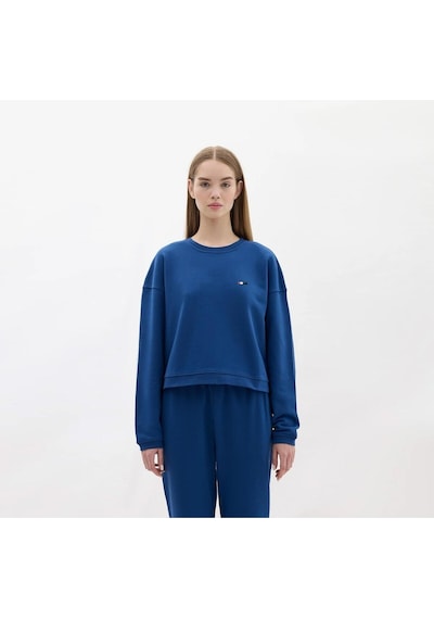 U.s. Polo Assn Kadın Saks Bisiklet Yaka Sweatshirt