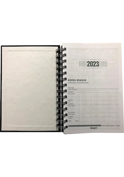 2023 Spiralli 14x20 Günlük Ajanda Eflatun