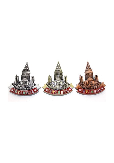 İstanbul Temalı Metal Buzdolabı Magneti 9,5 Cm
