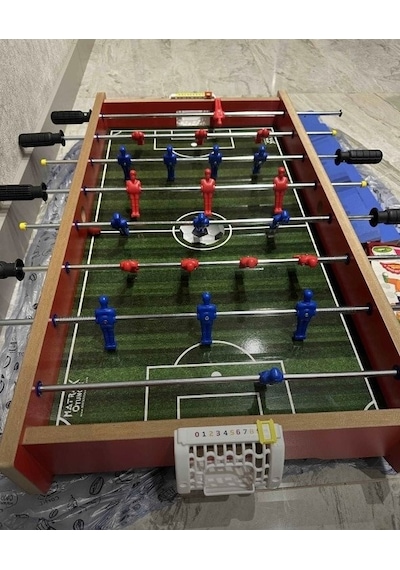 Ahşap Ayaklı Langırt Masası 4 Kollu 24 Figürlü-