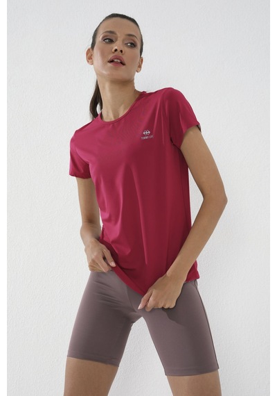 Viva Kırmızı Basic Kısa Kol Standart Kalıp O Yaka Kadın T-shirt - 97144 Kirmizi