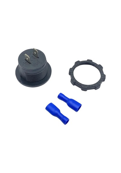 12v-24v Dijital Voltmetre Düz Tip Mavi Işık 28 Mm