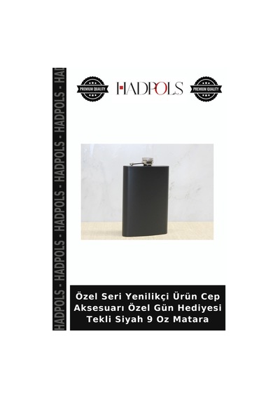 Özel Seri Yenilikçi Ürün Cep Aksesuarı Özel Gün Hediyesi Tekli Siyah 9 Oz Matara