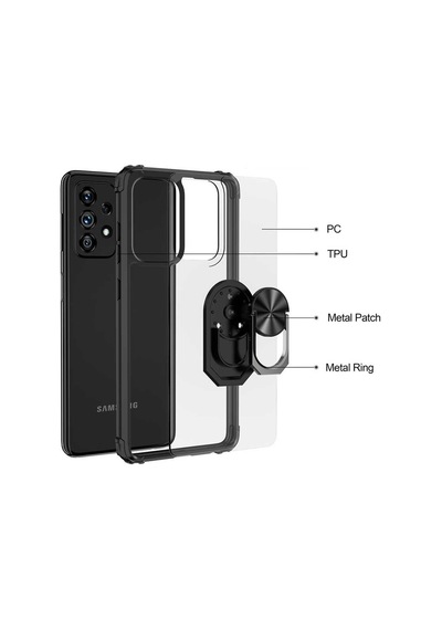 Samsung Uyumlu Galaxy A72 Kılıf Zore Mola Kapak Siyah