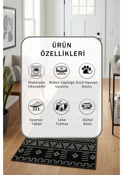 Ehl-170 Yıkanabilir Yolluk Siyah