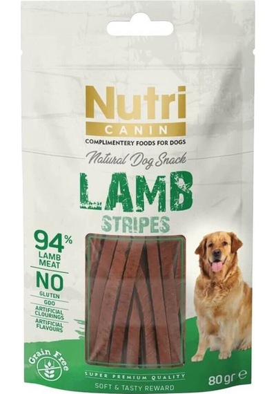 Nutri Canin Tahılsız Kuzulu Şeritler Köpek Ödül Sı 80gr
