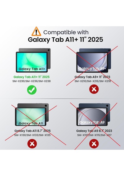 Samsung Galaxy Tab A11+ Plus 11 İnç Sm-x230 Uyumlu Köşe Korumalı Şeffaf Esnek Antishock Kılıf Şeffaf
