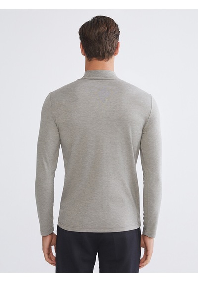 Lcwaıkıkı Classic Gri Dik Yaka Erkek Sweatshirt