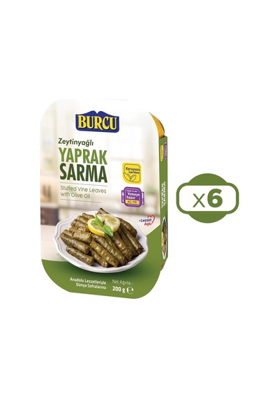 Burcu Zeytinyağlı Yaprak Sarma 200 Gr X 6 Adet