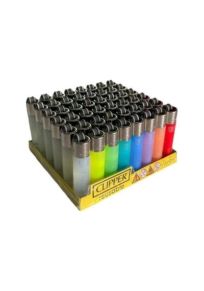 Clipper Reusable Renkli Çakmak 48'li Paket