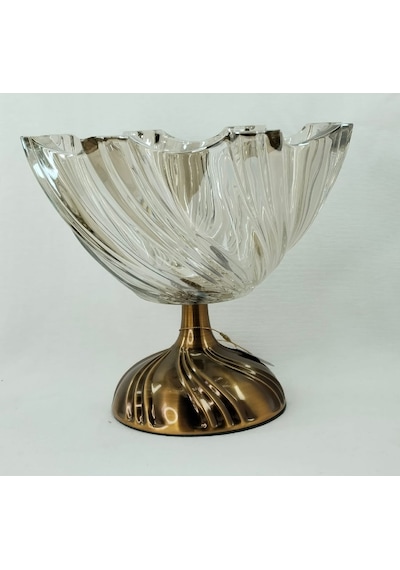 Güven Home Store Açık Bal Rengi Kristal Diagonal Oyma Desenli Büyük Boy Gondol
