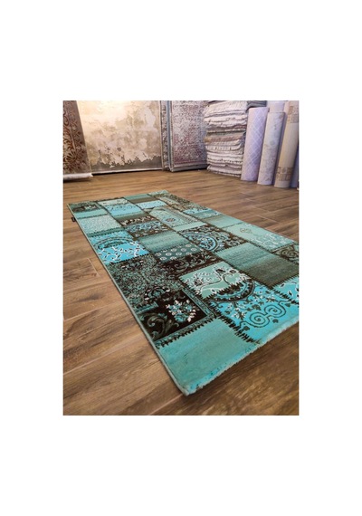 Akantus 3701d Antrasit-mavi Halı Çok Renkli