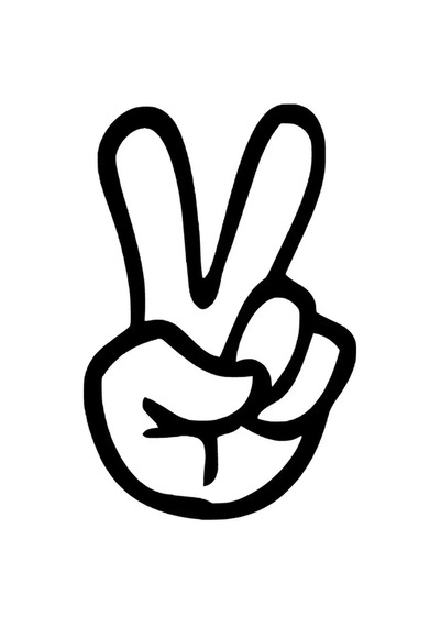 Barış İşareti Peace Duvar Dekor Sticker 40 X 60 Cm