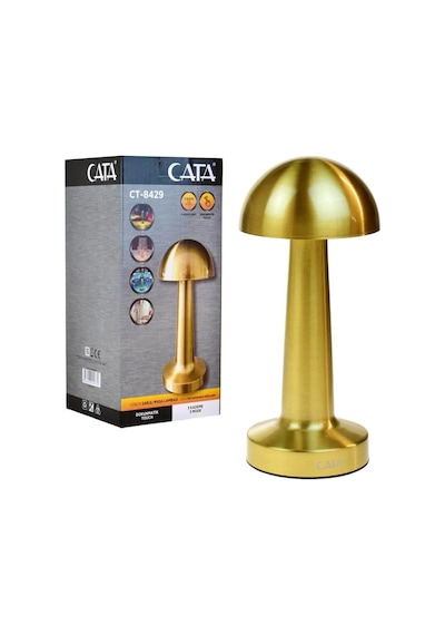 Gold Mantar Lamba Ct-8429 Lizbon 3 Renk Şarjlı Masa Lambası 5131 Standart