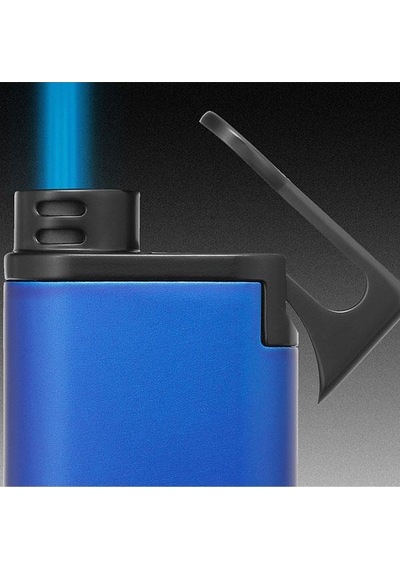 Colibri Belmont Tek Torch Pürmüz Mavi - Siyah Puro Çakmağı