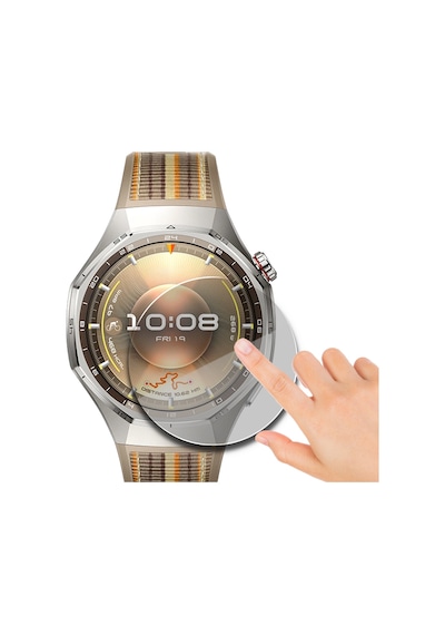 Huawei Watch Gt6 Pro 46mm Uyumlu Kolay Takılabilir Takma Aparatlı Temperli Cam Ekran Koruyucu