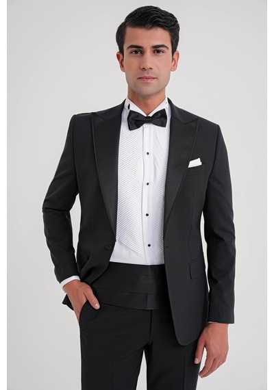 Efor Black 081 Takım Slim Siyah Siyah
