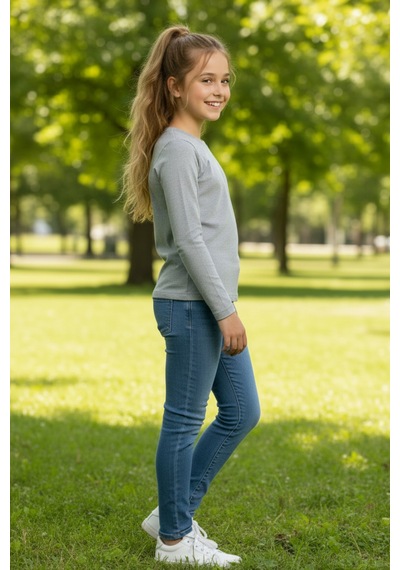 Kiagu Gri Basic Uzun Kol T-shirt- Terletmeyen Esnek Kumaş Pamuklu Mevsimlik Gri Uzunkol Kız Çocuk Tsort Gri Kiagu Gri Basic Uzun Kol T-shirt- Terletmeyen Esnek Kumaş Pamuklu Mevsimlik Gri Uzunkol Kız Çocuk Tsort Gri