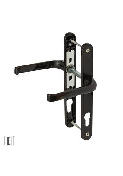 Pimapen Pvc Alüminyum Çift Taraflı Metal Kapı Kolu Oda Siyah