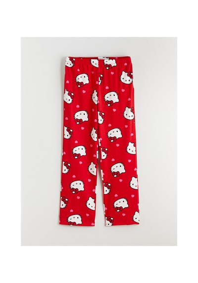 Lcw Young Kırmızı Hello Kitty Baskılı Kadın Pijama Takımı