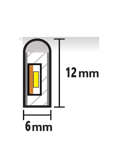 Neon Led Şerit 5metre Buz Mavisi Led Zincir Bandı Hortum Esnek Dekoratif Aydınlatma Işık 12v 10w
