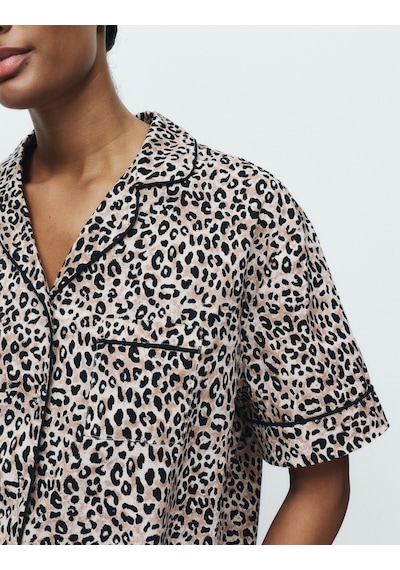 Marks & Spencer Desenli Pijama Takım T37002207J Kahverengi Marks & Spencer Desenli Pijama Takım T37002207J Kahverengi