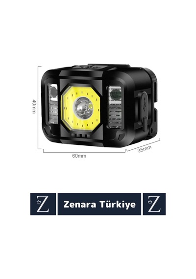 Premium Kamp Avcı Balıkçı Deprem 50-150 Metre Mesafeli Sinyal Led Şarjlı Powerled Kafa Lambası Çok Renkli