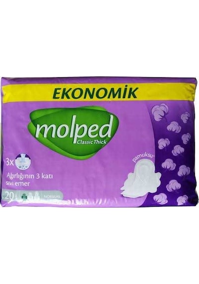 Molped Classic Thick Hijyenik Ped Normal 20'li