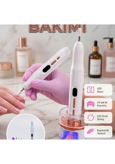6 Başlıklı Çok Fonksiyonlu Tırnak Bakım Ve Uv Kurutma Seti