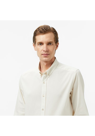 Nautica Erkek Krem Classic Fit Gömlek Düz W57428t Krem