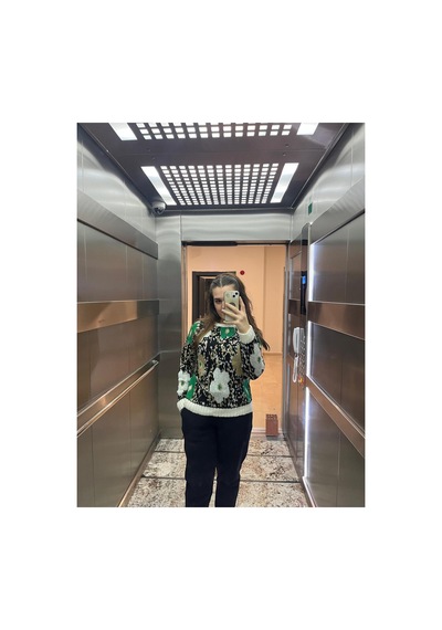 Youknitwear You Daisy Bisiklet Yaka Triko Kazak Ekru