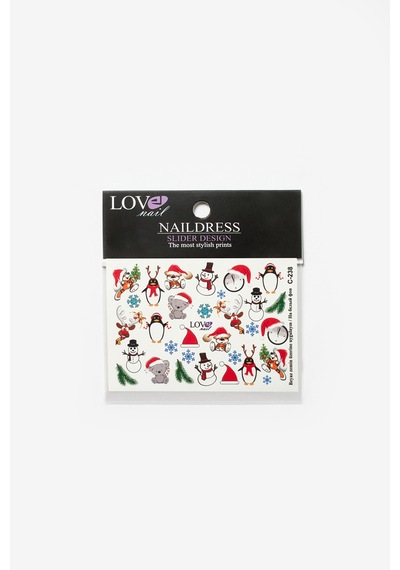 Beyaz Kardan Adam Temalı Kız Çocuk Tırnak Sticker
